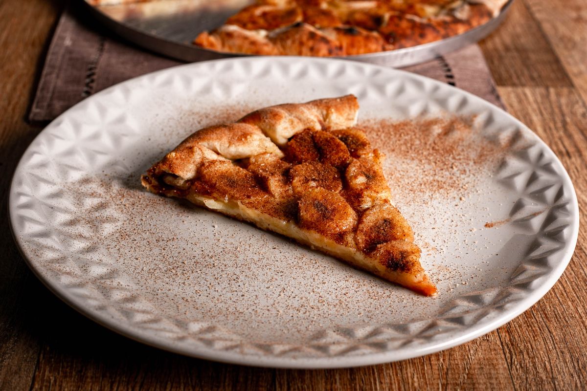 Cinnamon Sugar Dessert Pizza With Honey